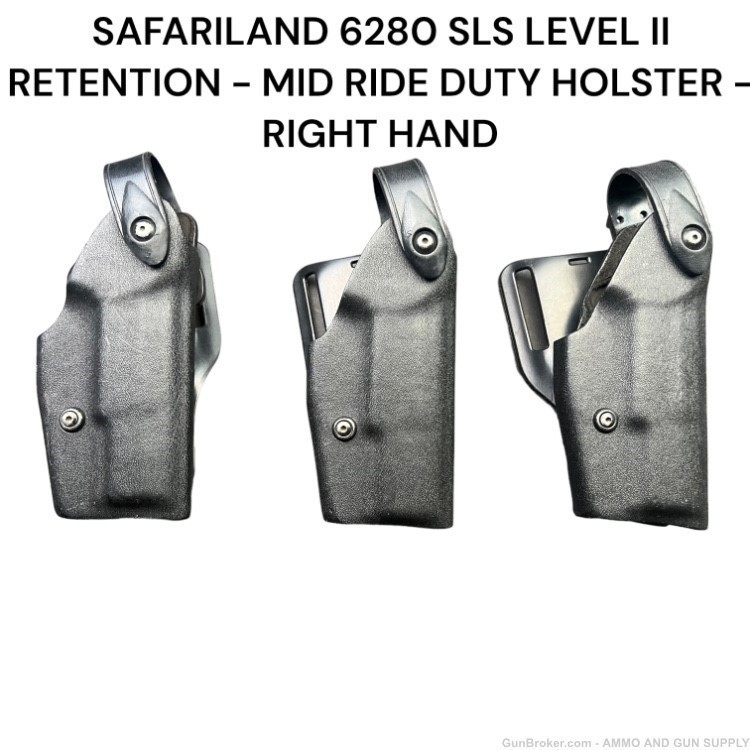 SAFARILAND 6280 SLS LEVEL II RETENTION - MID RIDE DUTY HOLSTER - RIGHT HAND-img-0