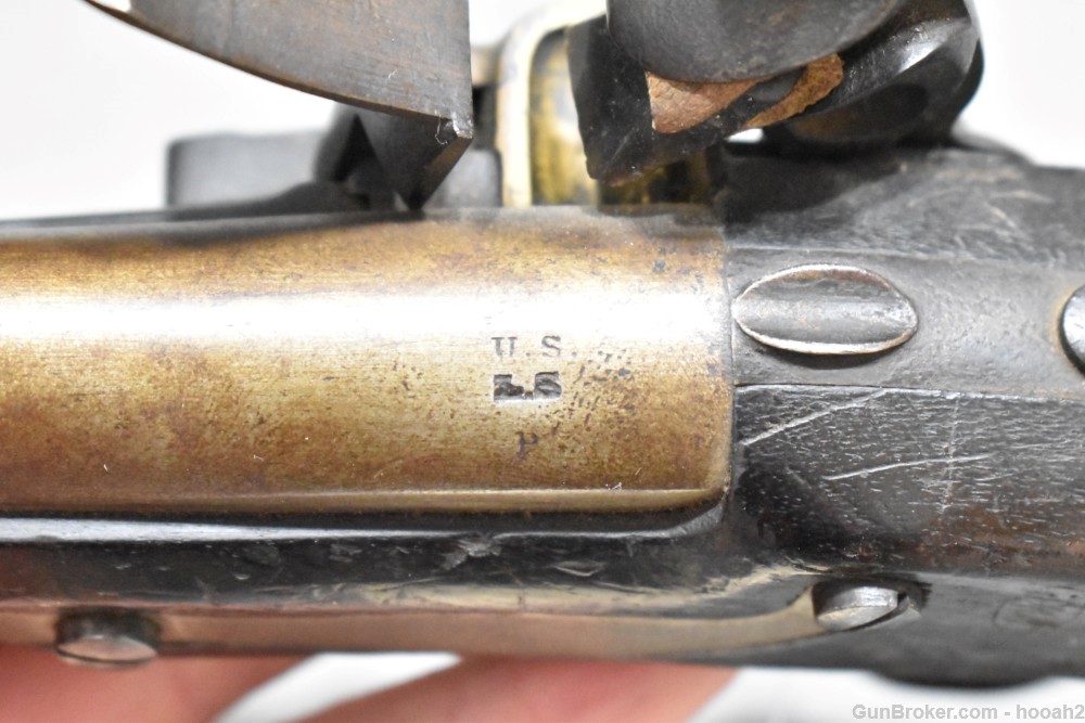 US Model 1836 Flintlock Pistol Asa Waters 1841 Dated 54 Caliber -img-18