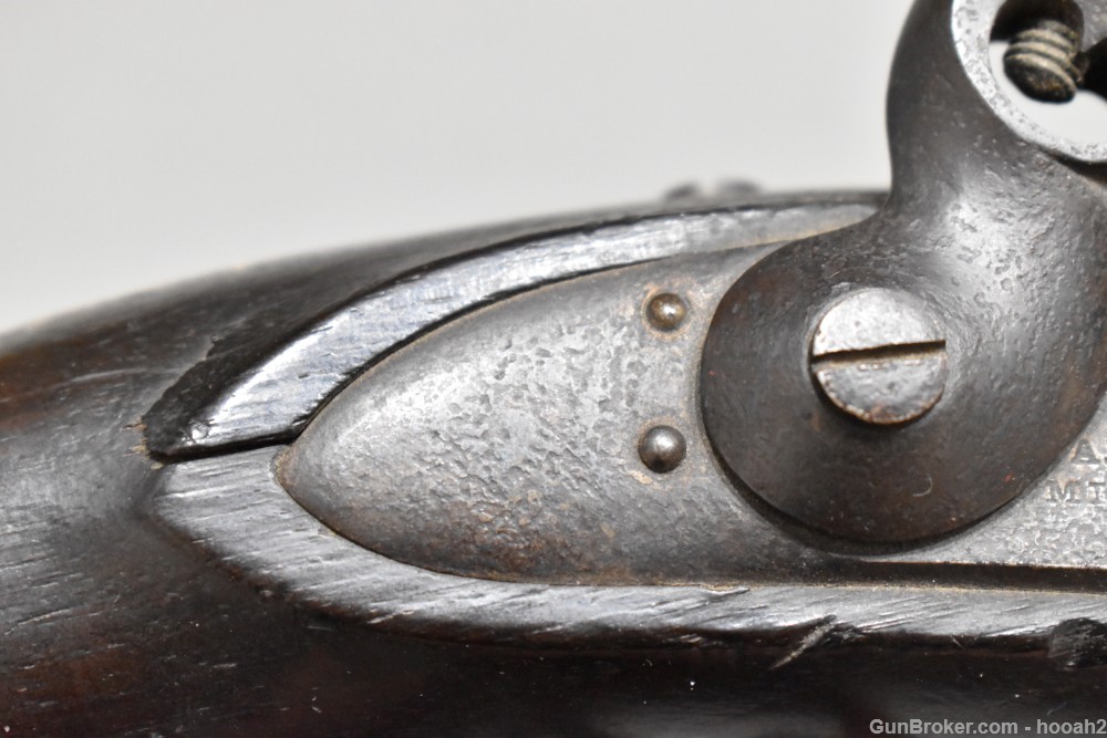 US Model 1836 Flintlock Pistol Asa Waters 1841 Dated 54 Caliber -img-30