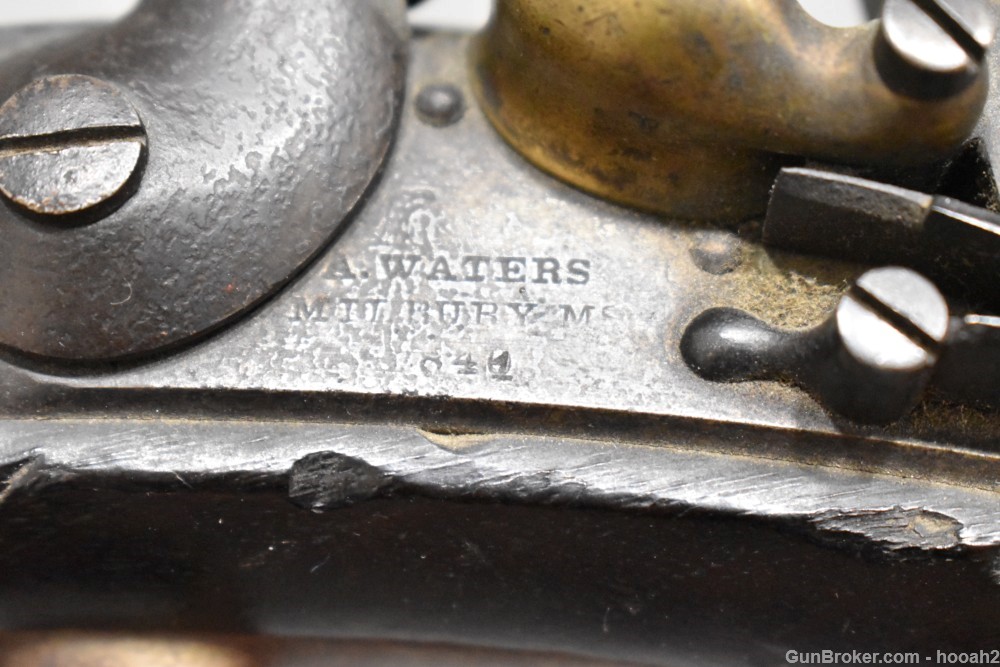 US Model 1836 Flintlock Pistol Asa Waters 1841 Dated 54 Caliber -img-32