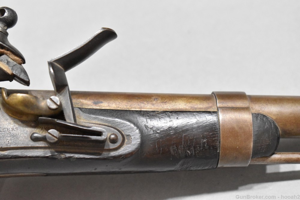 US Model 1836 Flintlock Pistol Asa Waters 1841 Dated 54 Caliber -img-3