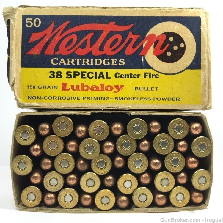 Western Bullseye .38 Special 158 Gr Lubaloy Bullet FULL Vintage Box 1026-MP-img-0