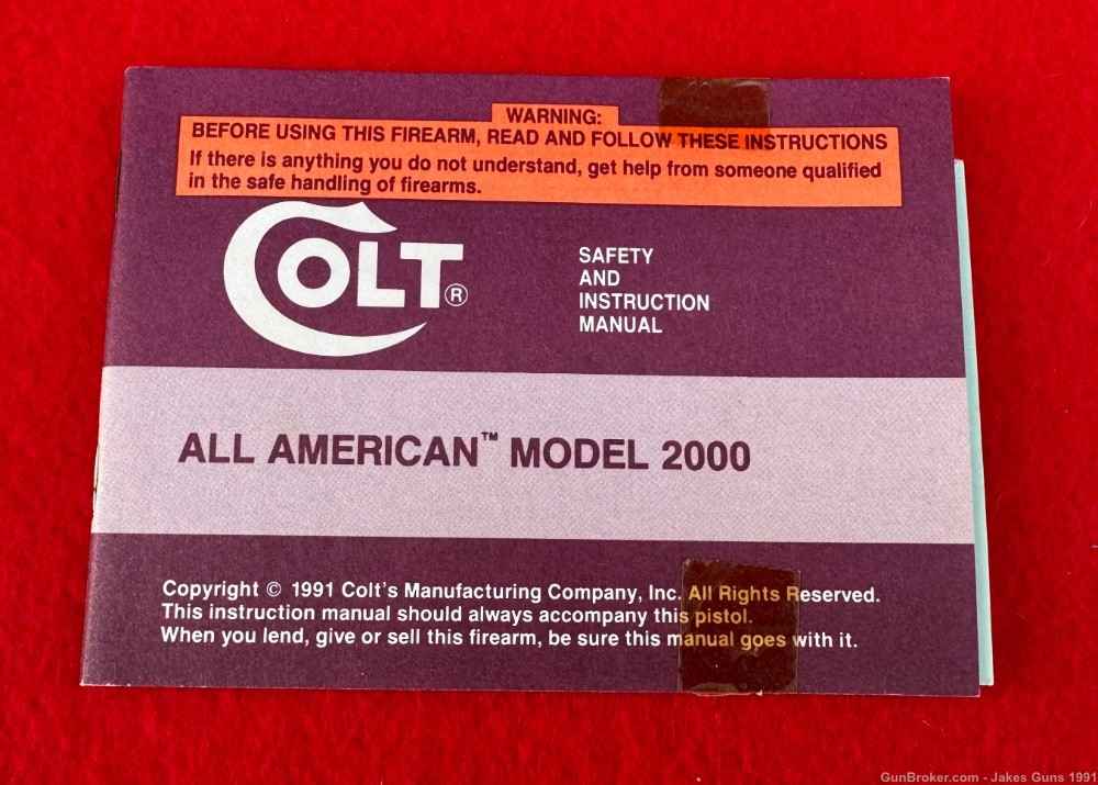 Colt All American 2000 9mm 4 1/2" Semi Auto LIMITED PRODUCTION MODEL 1994-img-26