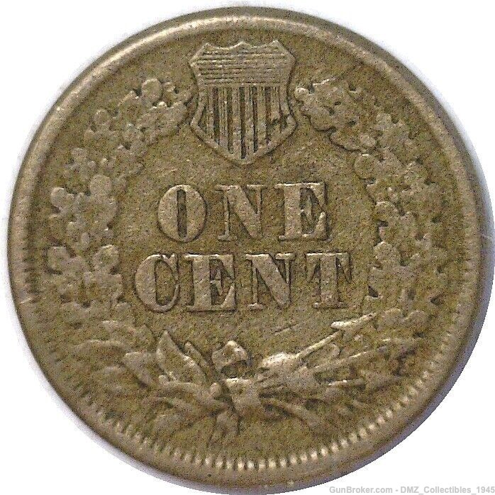 Civil War Era Indian Head One Cent Penny Coin Currency Antique Money-img-1