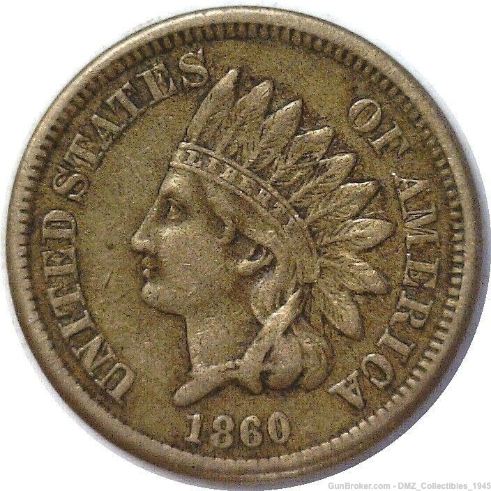 Civil War Era Indian Head One Cent Penny Coin Currency Antique Money-img-0