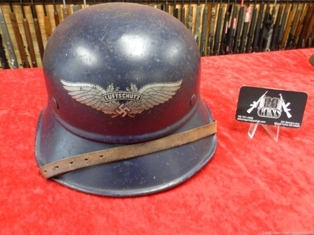 Luftschutz German Gladiator Helmet Germany WWII World War II Civil WE TRADE-img-0