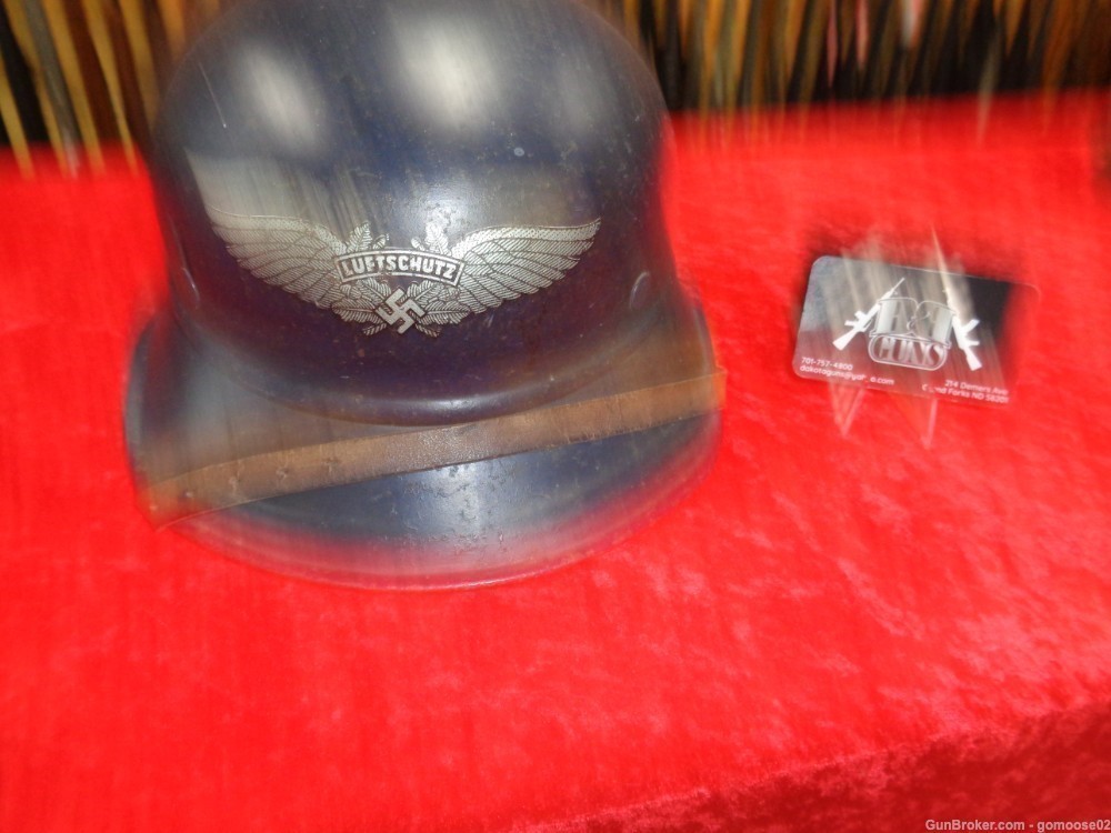 Luftschutz German Gladiator Helmet Germany WWII World War II Civil WE TRADE-img-10