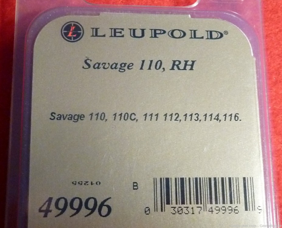 Leupold STD1 Piece Mount Base, Savage 110 RH, Gloss Black, Steel, 49996-img-2