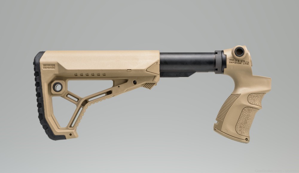 AGM500-FK FAB Mossberg 500 Pistol Grip And Collapsable Buttstock - Tan-img-0