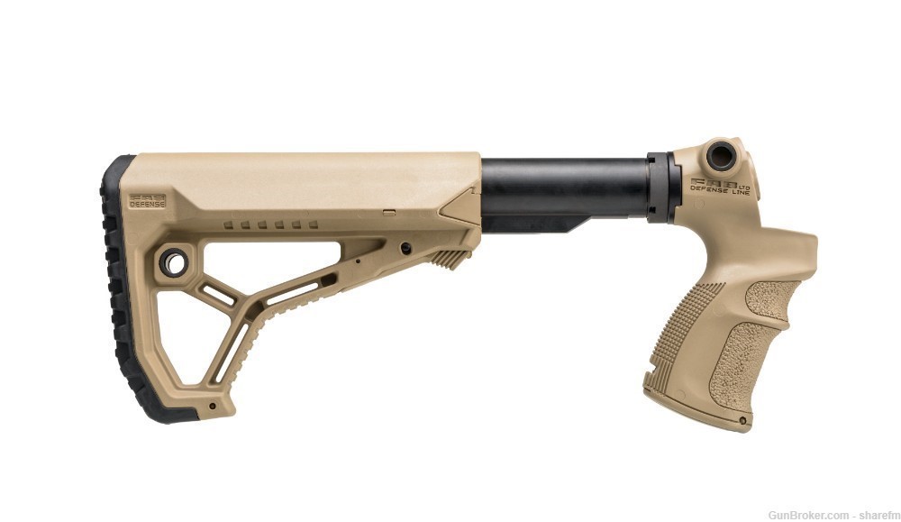 AGM500-FK FAB Mossberg 500 Pistol Grip And Collapsable Buttstock - Tan-img-1