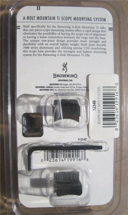 Browning A-Bolt MOUNTAIN Ti Scope MOUNTING SYSTEM Black Matte  NEW  12349-img-2