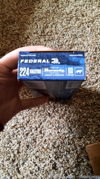 Federal full box 20 ct 60gr 224 valkyrie ammo-img-2