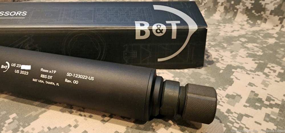 B&T 9mm RBS-DT Direct thread & 3-Lug adapter Suppressor APC9 GHM9 SPC9 Hk  -img-7