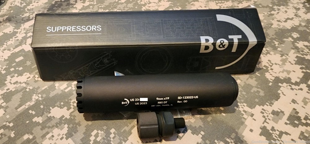 B&T 9mm RBS-DT Direct thread & 3-Lug adapter Suppressor APC9 GHM9 SPC9 Hk  -img-6