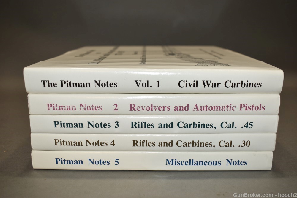 5 Volume Set HC Books The Pitman Notes US Martial Small Arms & Ammunition -img-0
