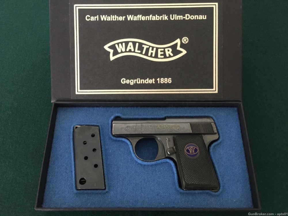 Walther Model 9b 6.35mm / 25acp - Very Scarce Etched / Engraved Pistol -img-1