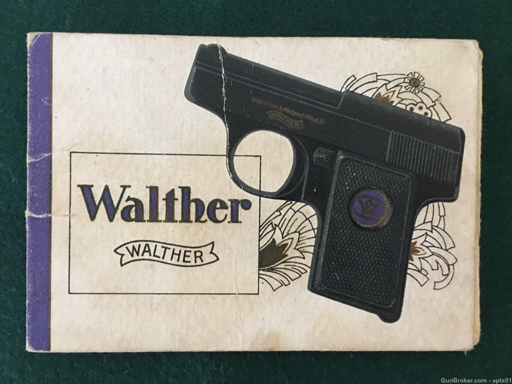Walther Model 9b 6.35mm / 25acp - Very Scarce Etched / Engraved Pistol -img-3