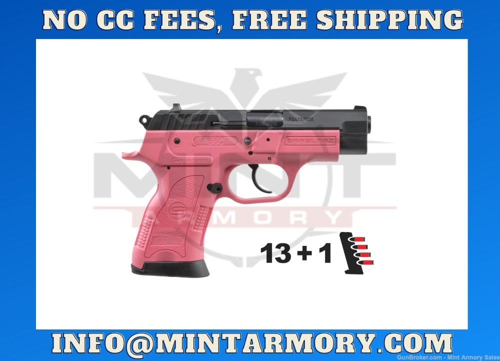 SAR B6C Compact Pink Body, 9mm Pistol, 13+1 | B69CPK-img-0
