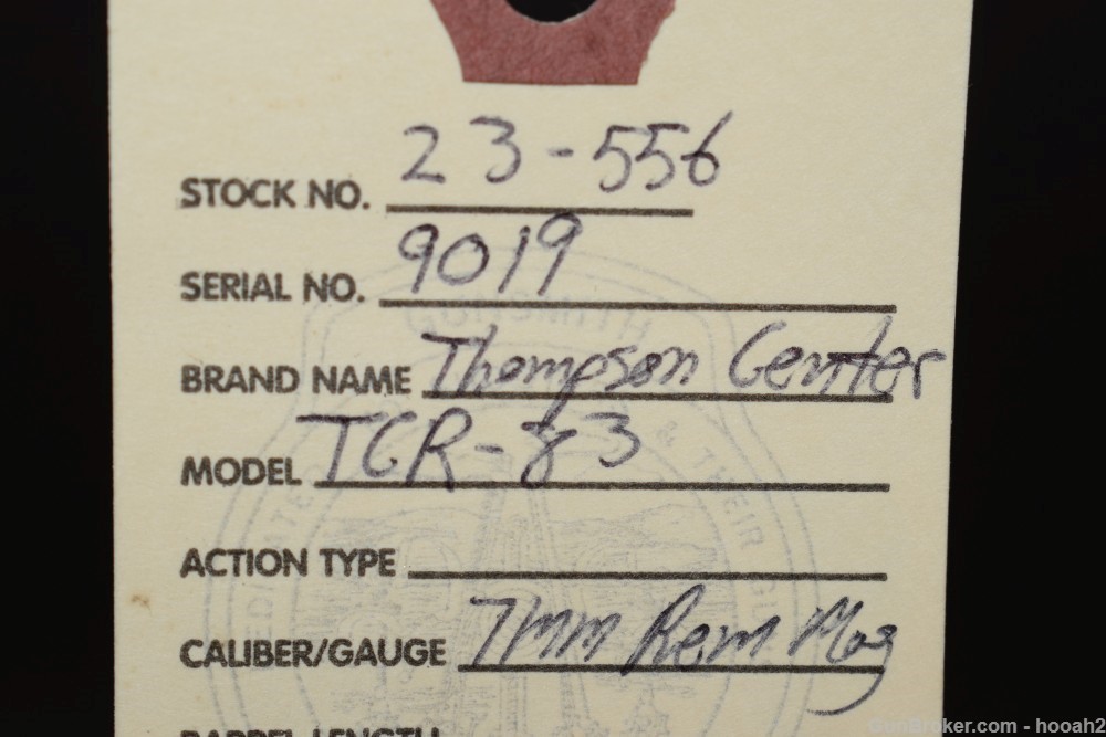 Thompson Center T/C TCR-83 Aristocrat Magnum Single Shot Rifle 7mm Rem Mag-img-1