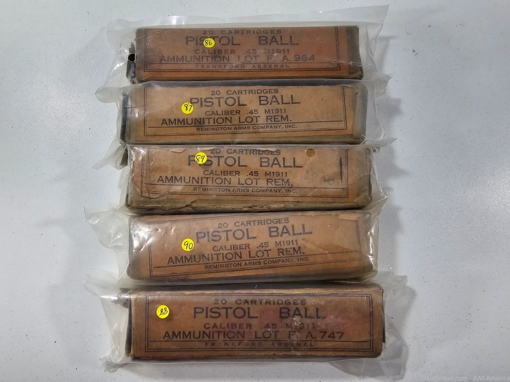 Vintage .45 Auto WW2 Ammo - 20 RD Box QTY 1 Box-img-4