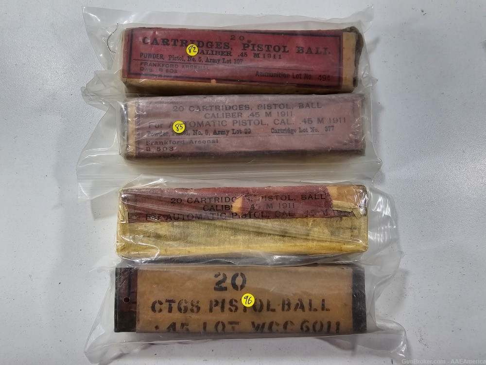 Vintage .45 Auto WW2 Ammo - 20 RD Box QTY 1 Box-img-5