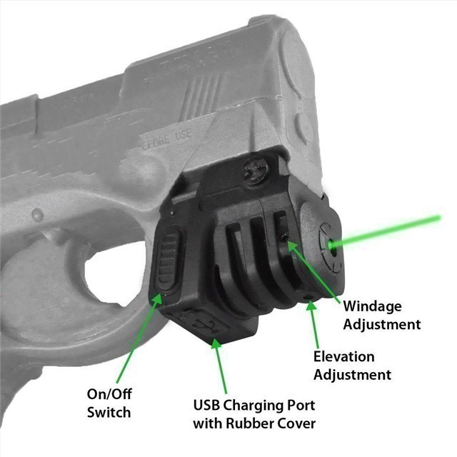 Rechargeable GREEN Laser Sight for Pistol Glock-img-0
