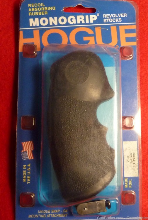 Hogue Colt Python Rubber Monogrip, Black, 46000-img-0