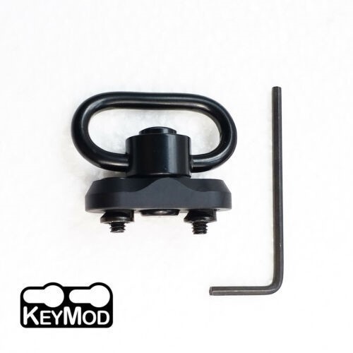 QD Sling Swivel Adapter Rail Mount Kit For Keymod Slot Black Color-img-0