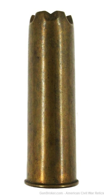 Loaded 16 Ga. Brass Shotshell by W.W. Greener U.K. Rose Crimp No. 4 Shot-img-0