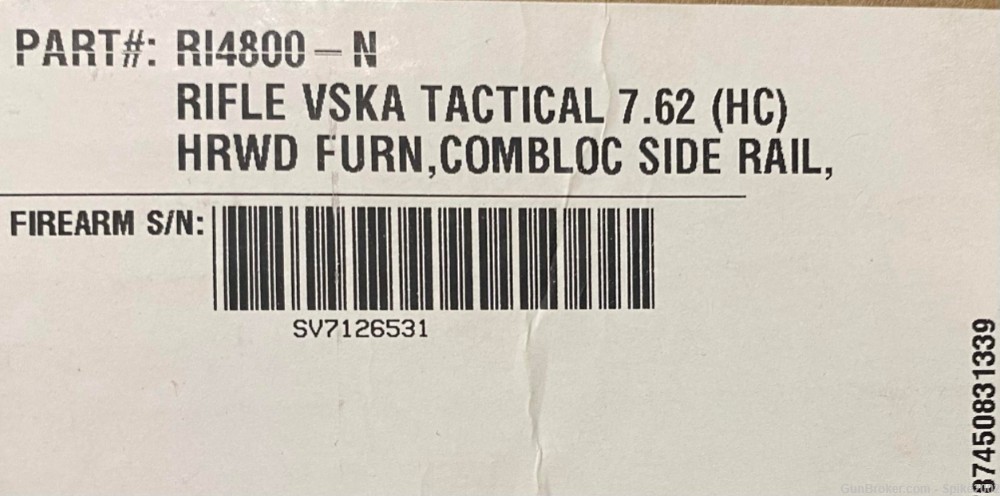 Century Arms VSKA Tactical 7.62x39 Wood, RI4800N Combloc like RH-10 config-img-6