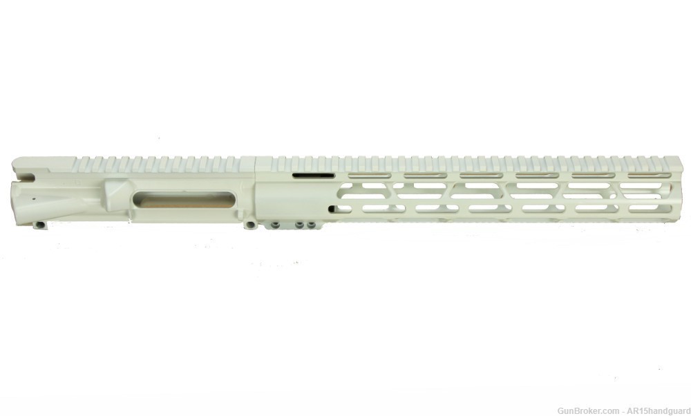 AR15 Stripped upper | Cerakote STORMTROOPER WHITE | 12" MLOK Handguard-img-1