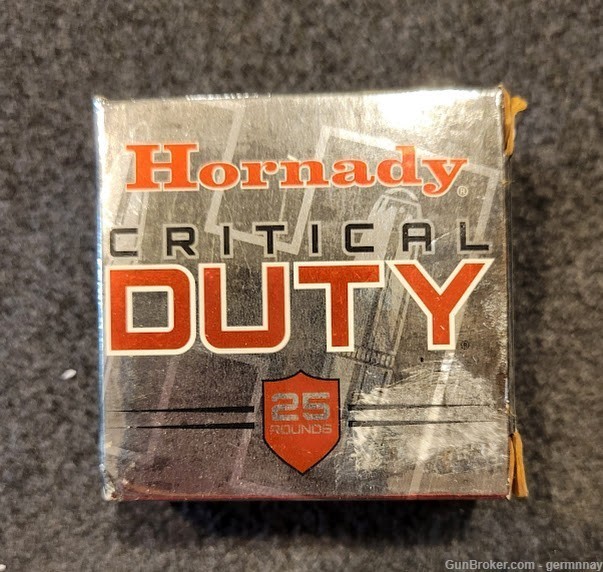 Hornady Critical Duty 9mm luger +P 135gr 25 rd box-img-1