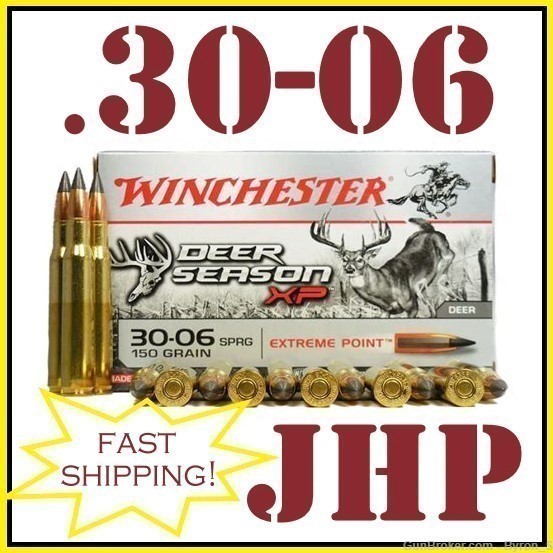 20rds Winchester Deer Season XP™ .30-06 SPRG 150gr JHP X3006DS + FAST SHIP-img-0