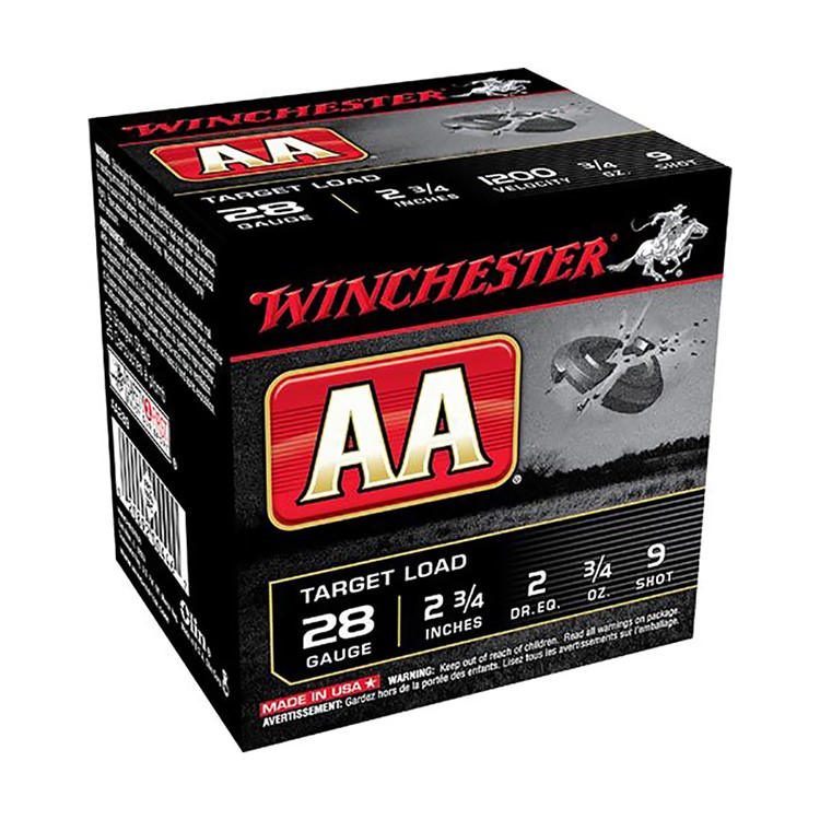Winchester AA Target Load 28 Ga. 2.75 1200 FPS 9 Shot 25 Per Box-img-0