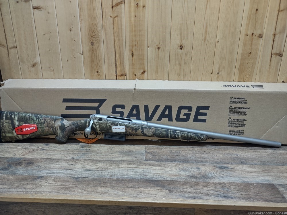 Savage M220 20 Gauge Bolt Action Slug Gun Stainless/Camo #19641 AccuTrigger-img-0