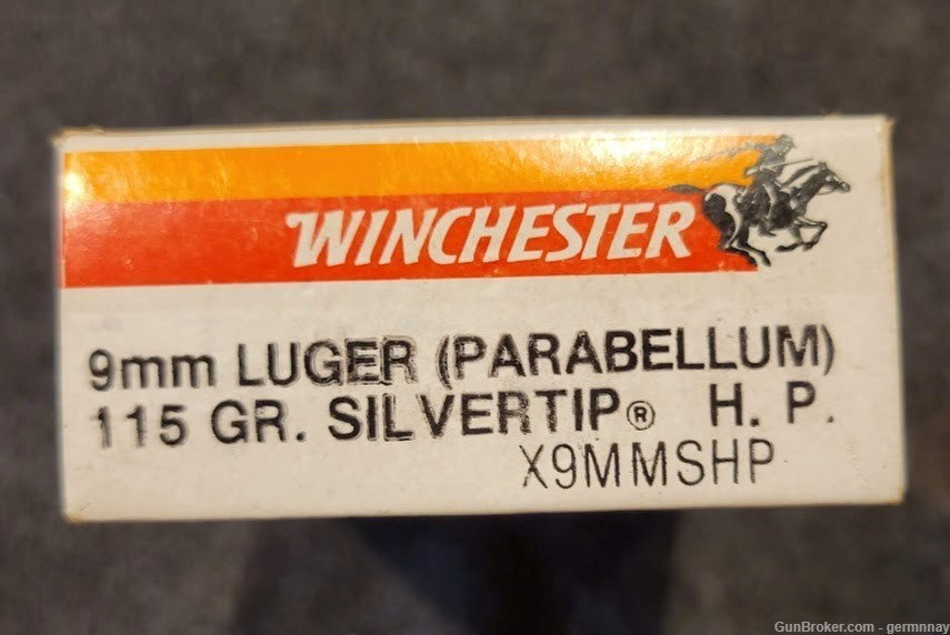Winchester Silvertip HP 9mm luger 115gr 50 rd box-img-0
