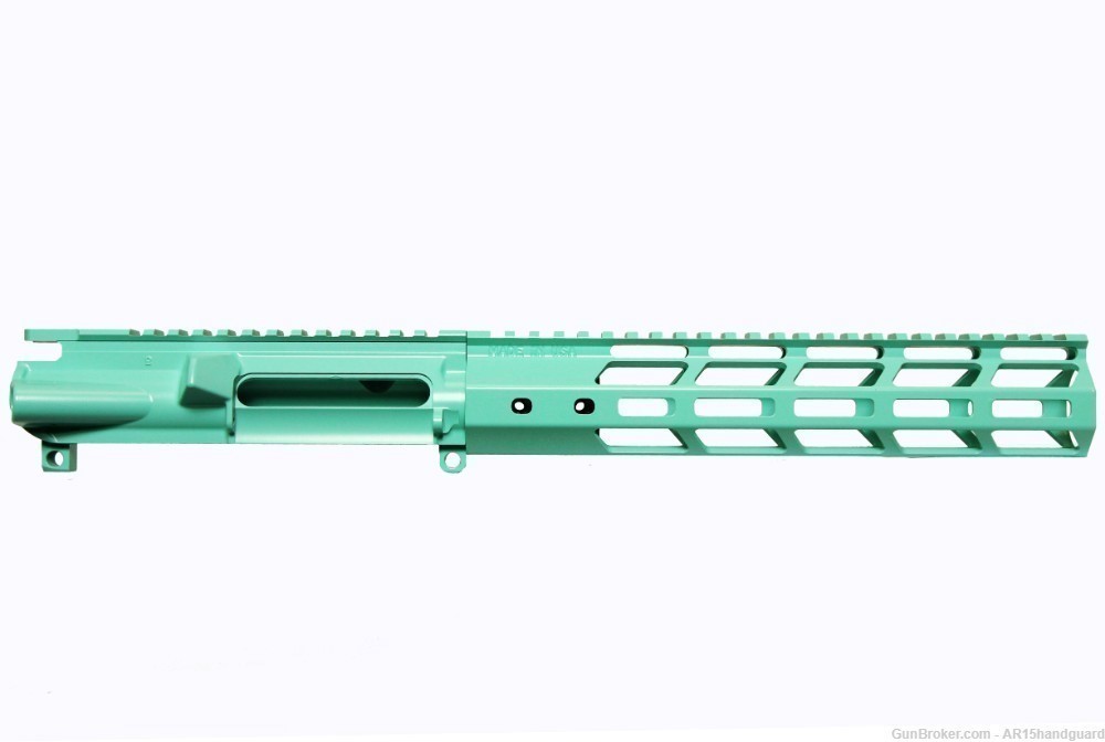 AR15 Stripped upper | Cerakote Robin Blue | 10" MLOK Handguard MADE IN USA-img-0