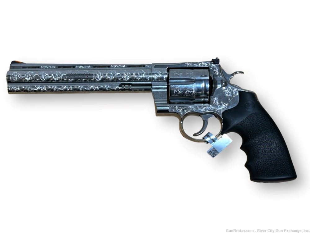 Colt Anaconda 8” 44 Mag Engraved Revolver Stainless-img-1