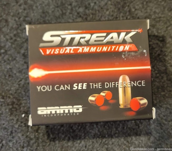 Streak Visual Ammunition 9mm 115gr Hollow point 20 non-incendiary rounds-img-0