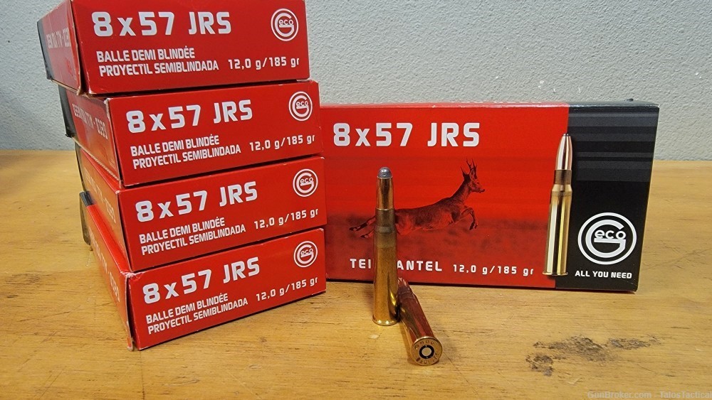 GECO-Ammunition 8x57 IRS | 100 round count|185 grn| Factory loaded-img-0