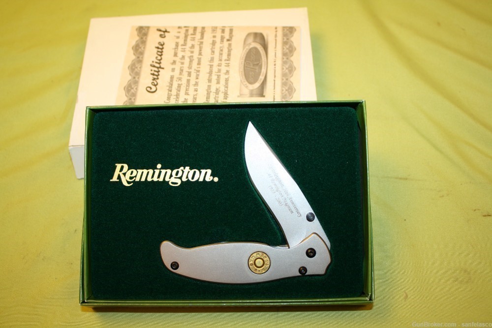 Remington .44 Magnum 50th Anniversary knife, New In Box-img-0