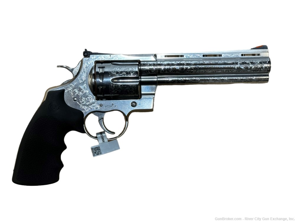 Colt Anaconda 6” 44 Mag Engraved Revolver Stainless-img-1