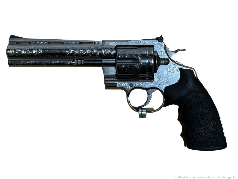 Colt Anaconda 6” 44 Mag Engraved Revolver Stainless-img-0