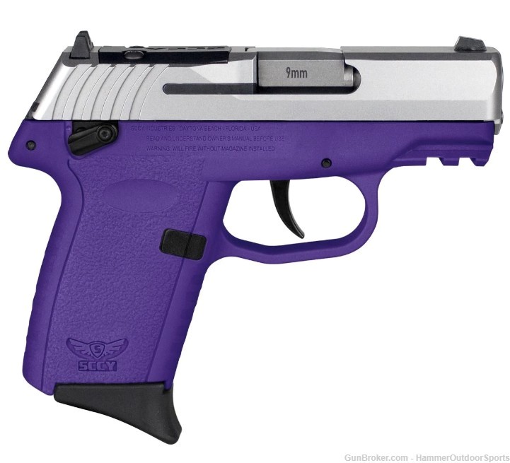 SCCY CPX-1 Gen 3 Sub-Compact Pistol - Stainless / Purple | 9mm | 3.1" Barre-img-1