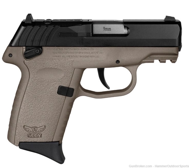 SCCY CPX-1 Gen 3 Sub-Compact Pistol - Black / FDE | 9mm | 3.1" Barrel | 10r-img-1