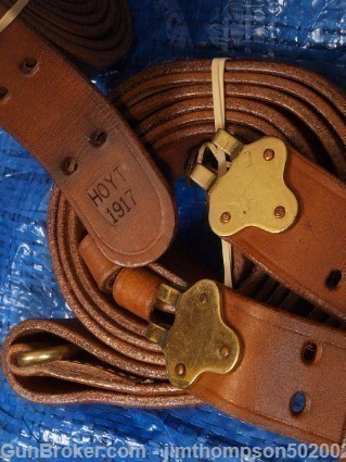 WWI/WW2, RIA 1918, KERR 1917, etc.,  replica Leather sling brass-img-9