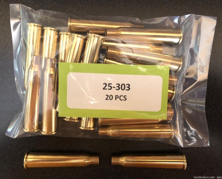 25-303 British Brass Boxer Casings (20)-img-0