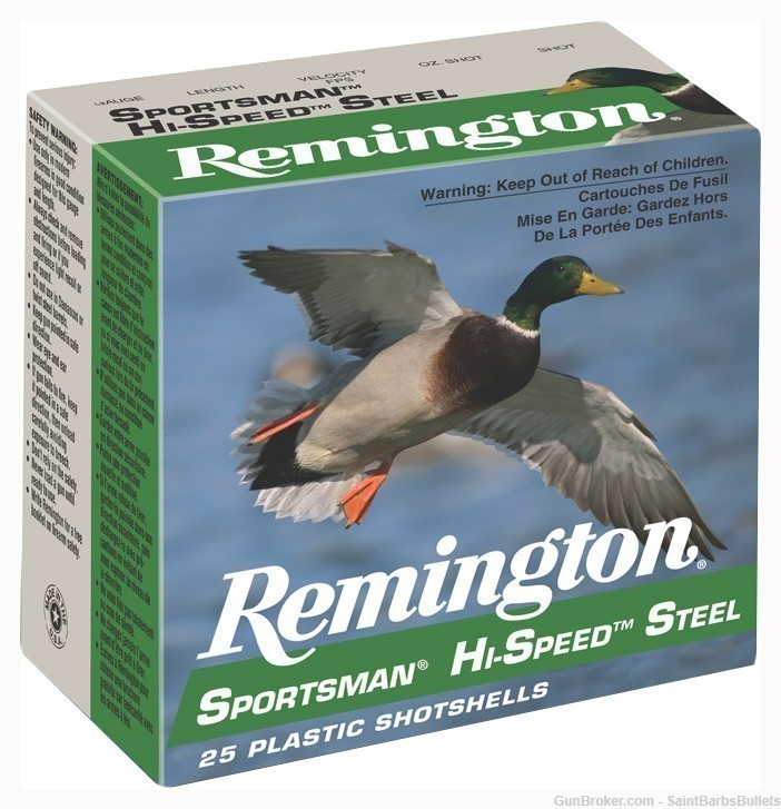 Remington Sportsman Hi-Speed Steel 12 Ga. 2.75" 1 1/8 oz. #2 – 25 Rounds-img-0