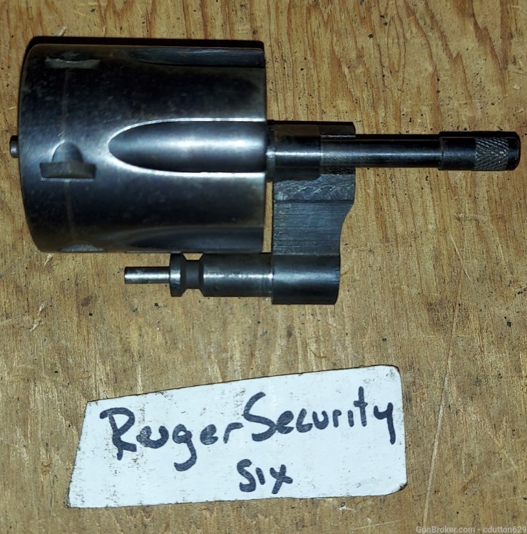 Ruger Security Six .357 magnum blued cylinder and crane assembly-img-0