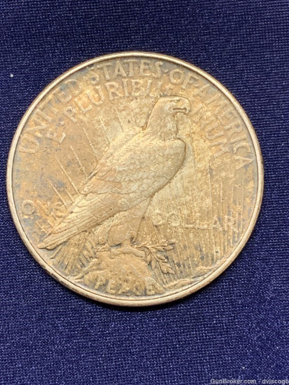 1923-D Peace Dollar - Golden Brown AU+ details -img-2